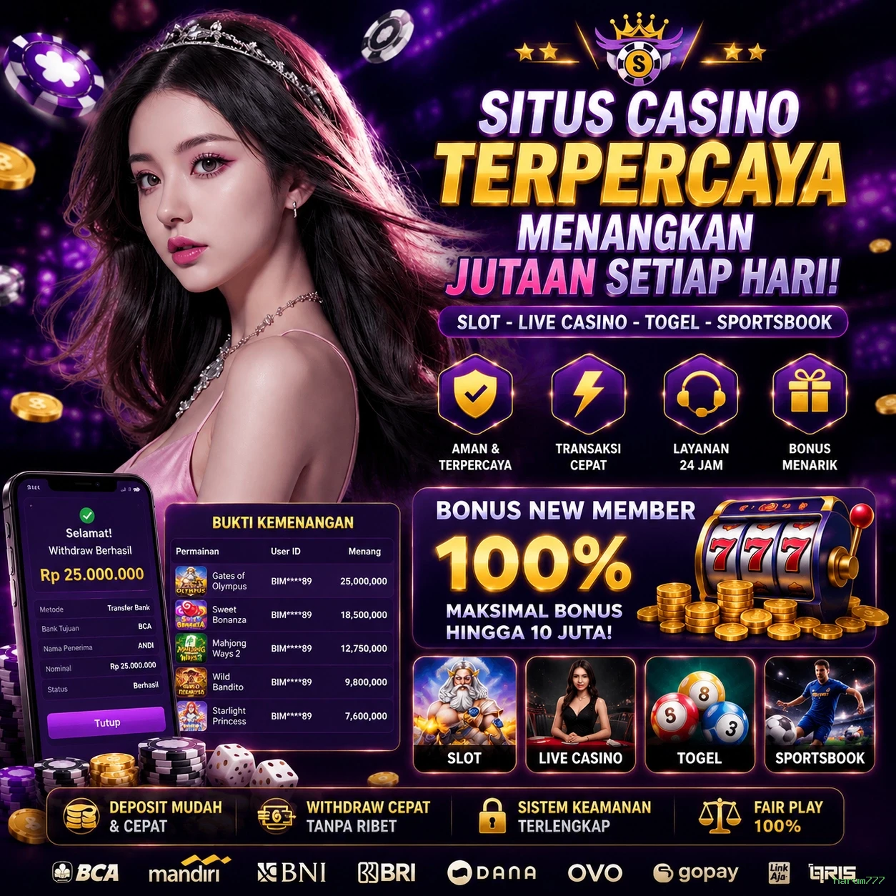 Ikon aplikasi harum777 resmi